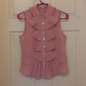 Twenty One Brand Pink Ruffle Vest